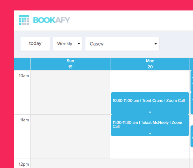 Veebipõhine kohtumiste planeerimine whitelabel | bookafy