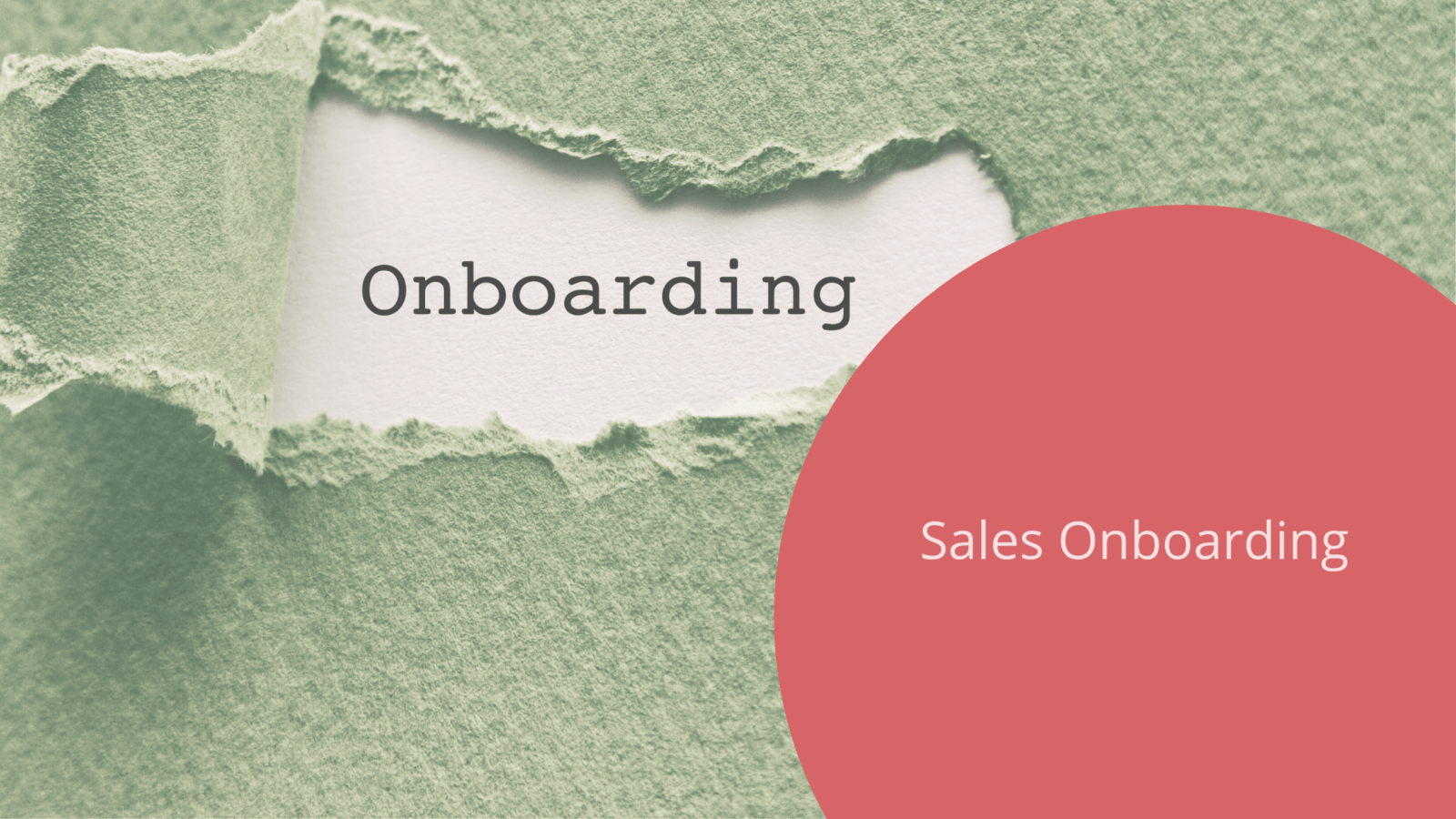 Sales onboarding